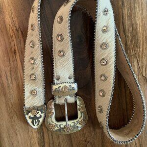 Leatherock Hair on Cowhide Leather Western Belt 38 XL